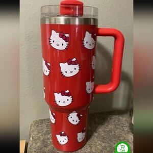 Sleek Red Hello Kitty Travel Mug